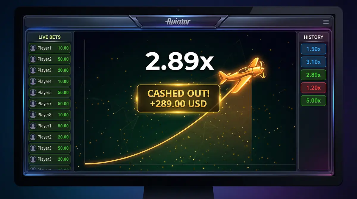 Aviator cash out exitoso ganancia grande