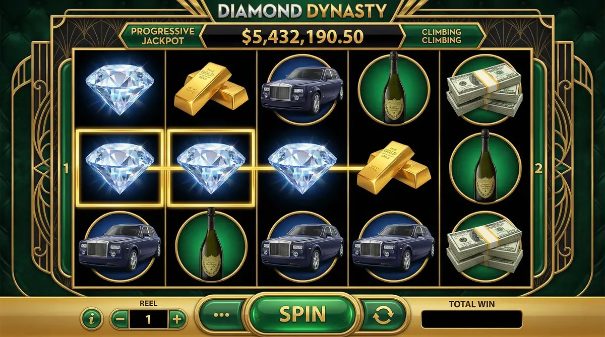 Slot de lujo con jackpot progresivo millonario